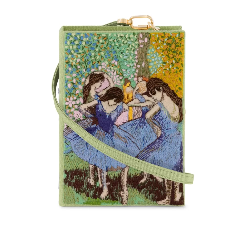 Online Blue Ballerinas Degas Strapped Book Clutch