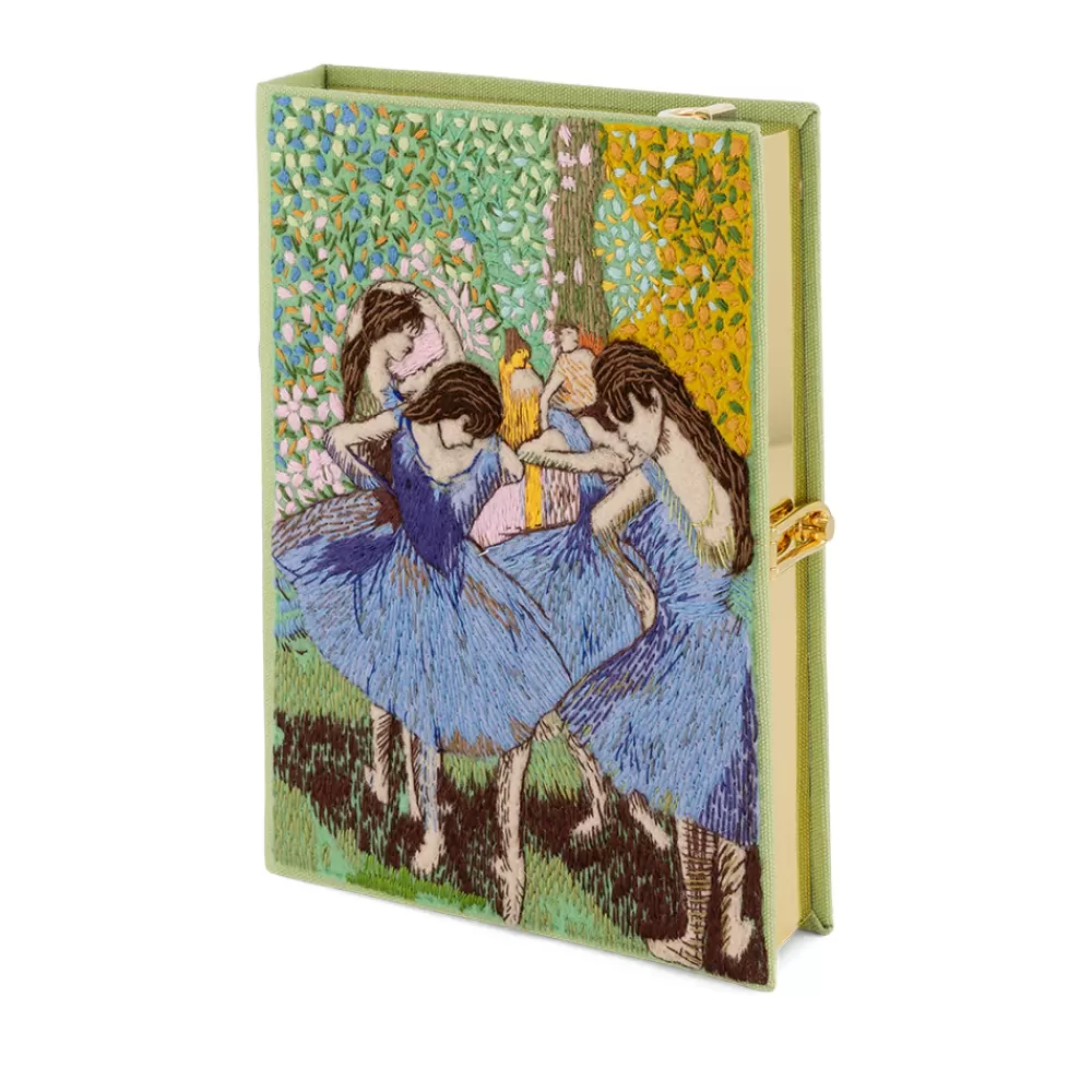 Online Blue Ballerinas Degas Strapped Book Clutch