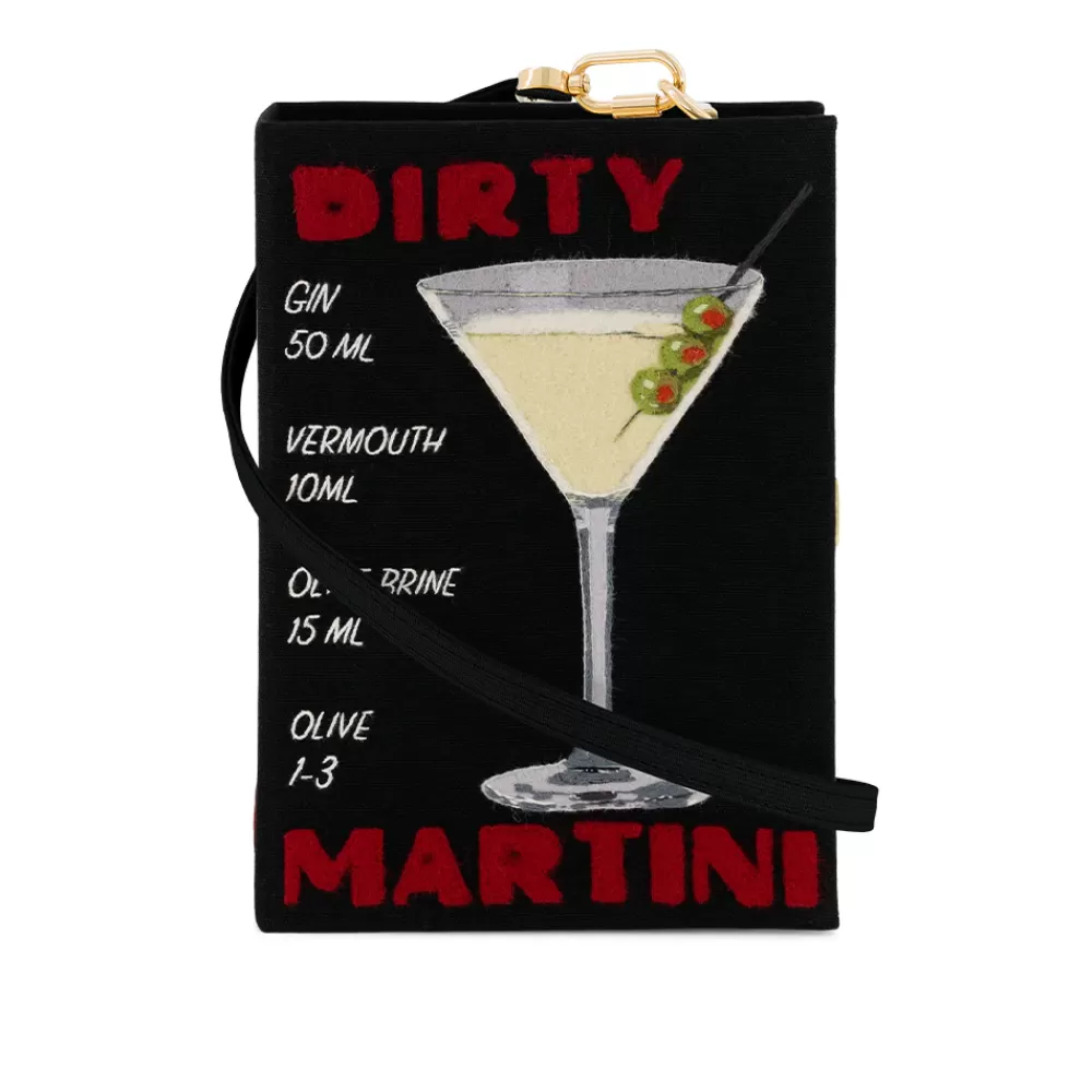 Clearance Dirty Martini Black Strapped Book Clutch