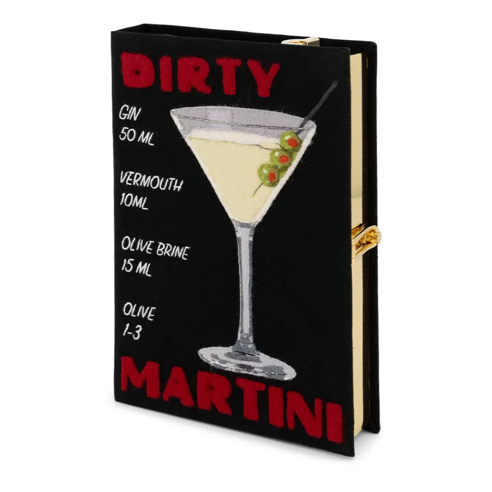 Clearance Dirty Martini Black Strapped Book Clutch