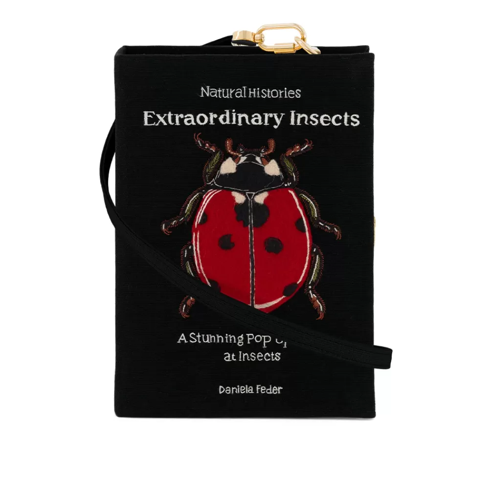 Clearance Extraordinary Insects Ladybug Strapped Book Clutch