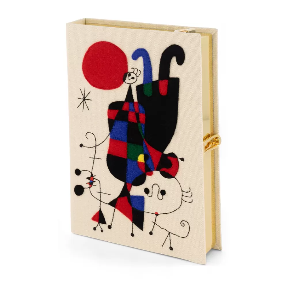 Cheap Figures And Dogs Joan Miro Strapped Book Clutch