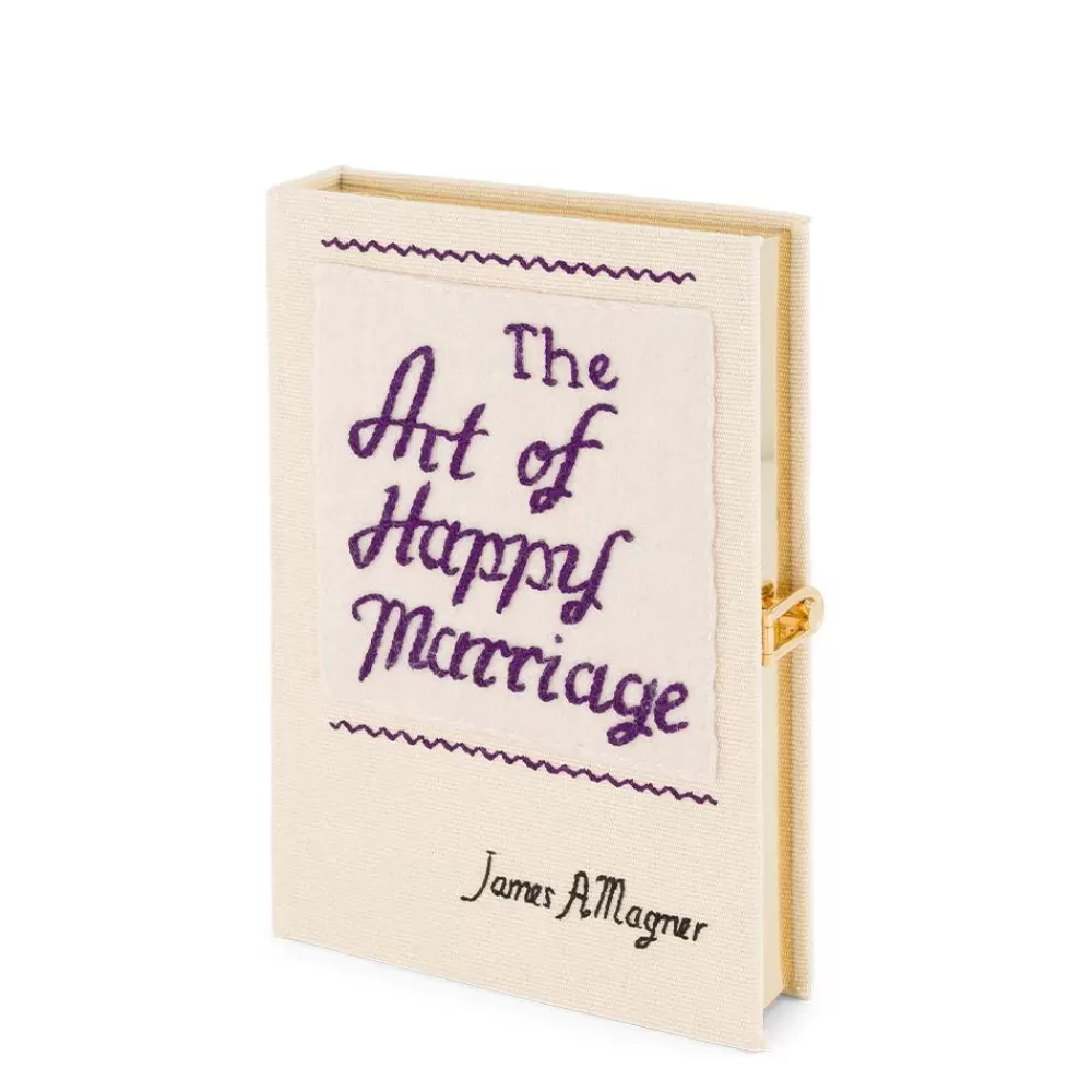 Store Mini The Art Of Happy Marriage White Strapped Mini Book Clutch