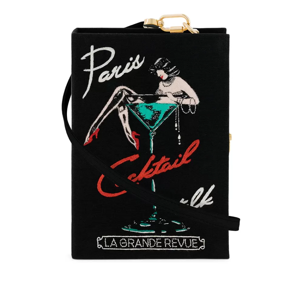 Discount Paris Cocktail Talk Strapped Book Clutch