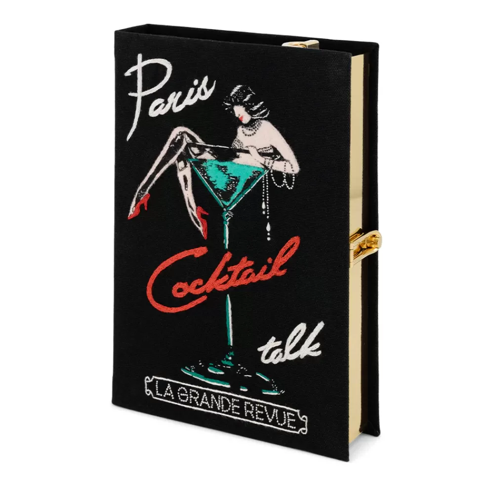 Discount Paris Cocktail Talk Strapped Book Clutch