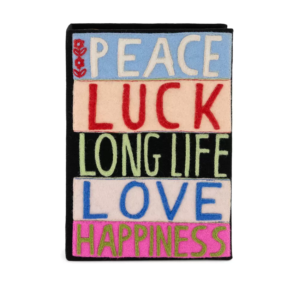 Hot Peace Luck Love Book Clutch