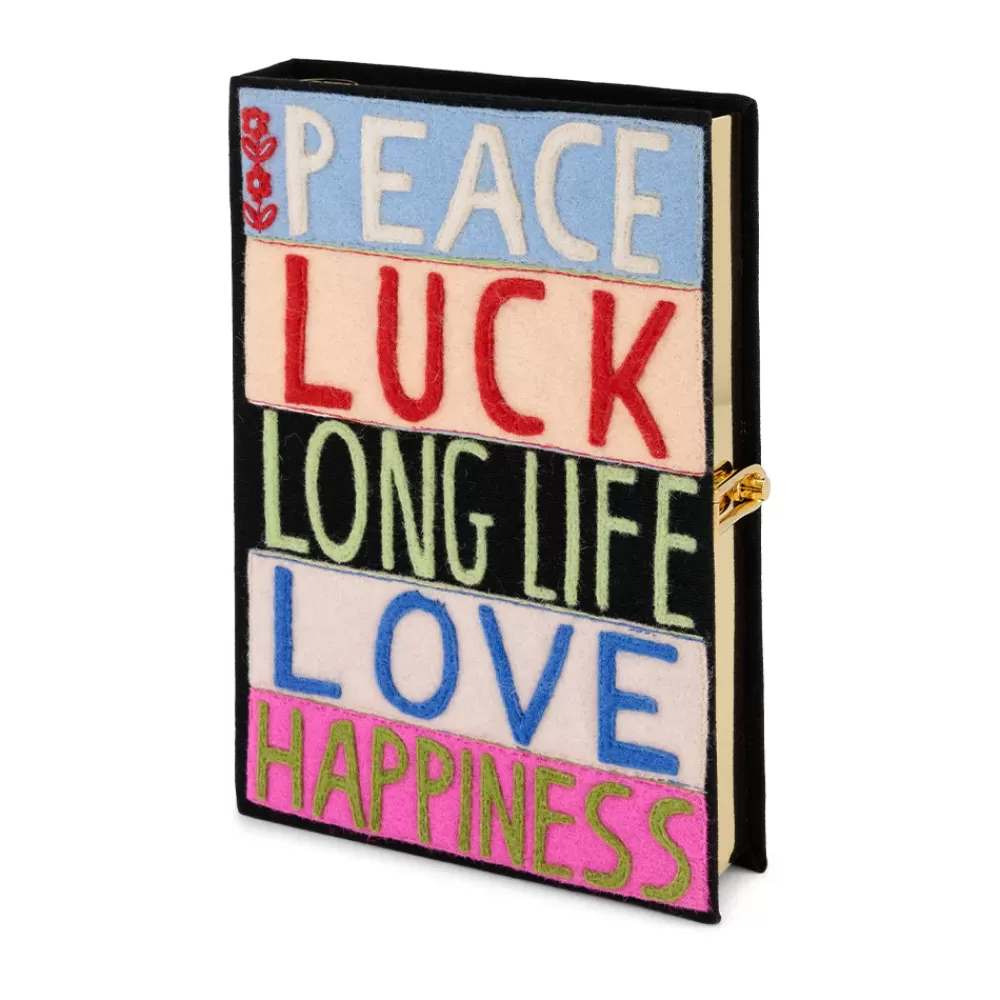 Hot Peace Luck Love Book Clutch